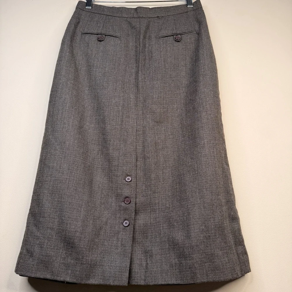 Giorgio Sant Angelo Vintage Straight Womens Skirt 100% Pure Merino Wool‎ Sz 12